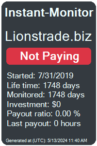 lionstrade.biz Monitored by Instant-Monitor.com