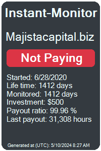 majistacapital.biz Monitored by Instant-Monitor.com
