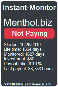 menthol.biz Monitored by Instant-Monitor.com