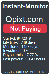 opixt.com Monitored by Instant-Monitor.com