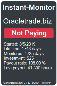 oracletrade.biz Monitored by Instant-Monitor.com