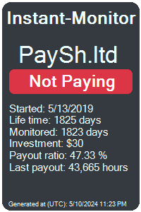 paysh.ltd Monitored by Instant-Monitor.com
