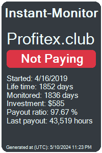profitex.club Monitored by Instant-Monitor.com