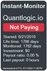 quantlogic.io Monitored by Instant-Monitor.com