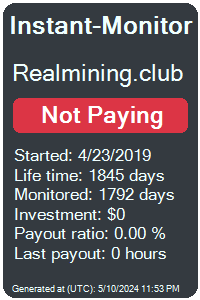 realmining.club Monitored by Instant-Monitor.com