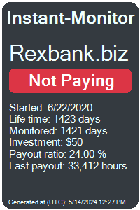 rexbank.biz Monitored by Instant-Monitor.com
