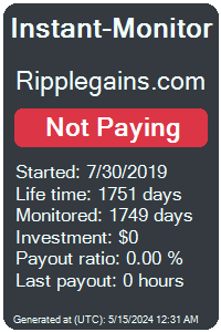 ripplegains.com Monitored by Instant-Monitor.com