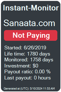 sanaata.com Monitored by Instant-Monitor.com