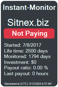 sitnex.biz Monitored by Instant-Monitor.com