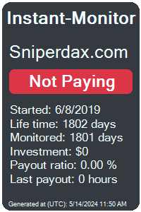 sniperdax.com Monitored by Instant-Monitor.com