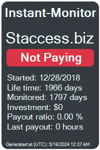 staccess.biz Monitored by Instant-Monitor.com