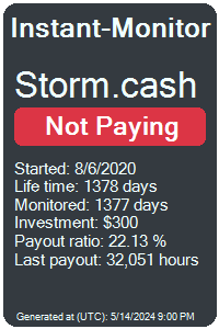 storm.cash Monitored by Instant-Monitor.com