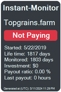 topgrains.farm Monitored by Instant-Monitor.com