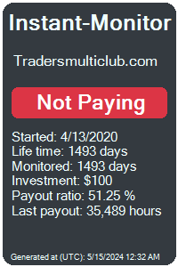 tradersmulticlub.com Monitored by Instant-Monitor.com