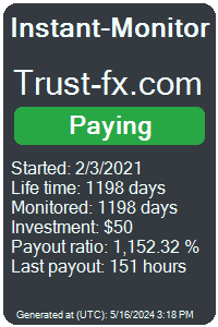 trust-fx.com Monitored by Instant-Monitor.com
