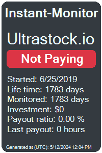 ultrastock.io Monitored by Instant-Monitor.com