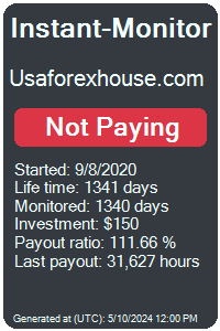 usaforexhouse.com Monitored by Instant-Monitor.com