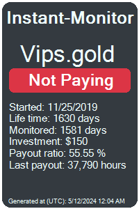 vips.gold Monitored by Instant-Monitor.com