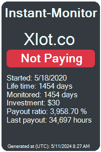 xlot.co Monitored by Instant-Monitor.com