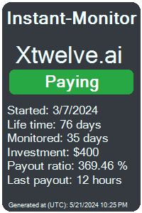 xtwelve.ai Monitored by Instant-Monitor.com
