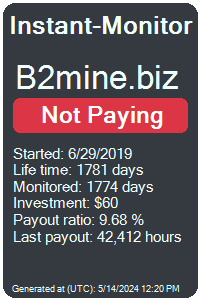 b2mine.biz Monitored by Instant-Monitor.com