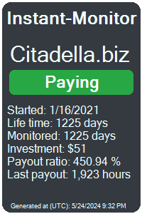 citadella.biz Monitored by Instant-Monitor.com