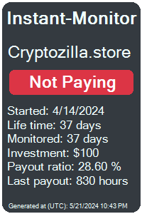 cryptozilla.store Monitored by Instant-Monitor.com