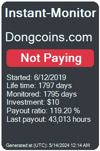 dongcoins.com Monitored by Instant-Monitor.com