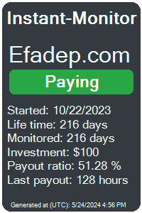 efadep.com Monitored by Instant-Monitor.com