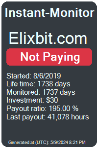 elixbit.com Monitored by Instant-Monitor.com