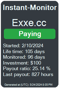 exxe.cc Monitored by Instant-Monitor.com