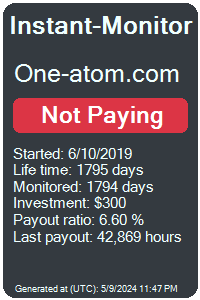 one-atom.com Monitored by Instant-Monitor.com