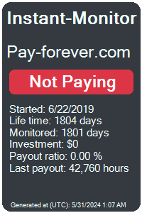 pay-forever.com Monitored by Instant-Monitor.com
