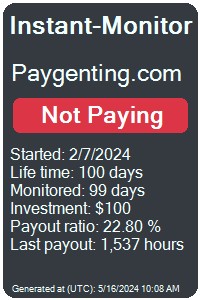 paygenting.com Monitored by Instant-Monitor.com
