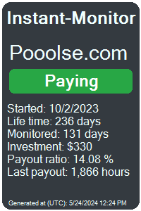 pooolse.com Monitored by Instant-Monitor.com