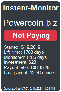 powercoin.biz Monitored by Instant-Monitor.com